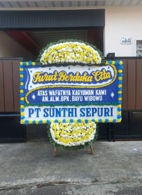 Papan Bunga Duka di Jurangombo Utara